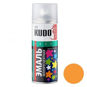 Краска флоуресцентная оранжево-жёлтая KUDO(Кудо) 520 мл